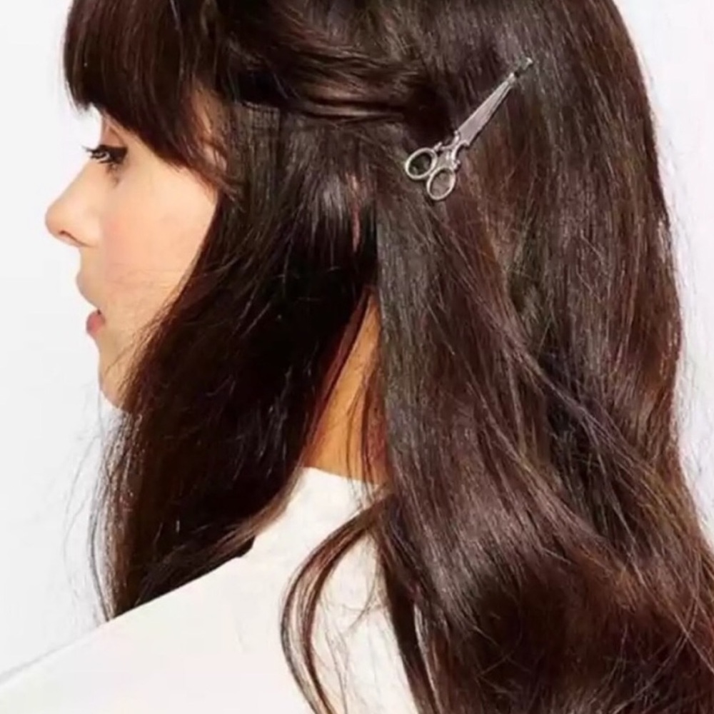 NEW Womens Silver scissor hair accessory accessories clip gift